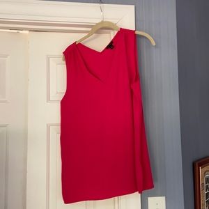 Red V neck sleeveless top